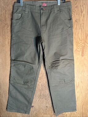 Men's Cargo Work Pants - Olive Green